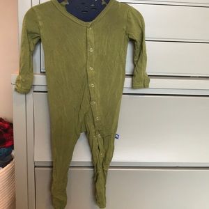 Well loved Kickee Pants Footie 3-6 months